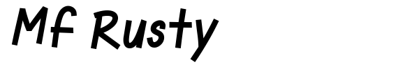 Mf Rusty font preview